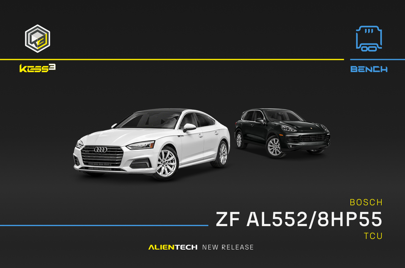 Neues BENCH-Protokoll für Bosch ZF AL552/8HP55 TCU – Audi, Porsche und Volkswagen.
