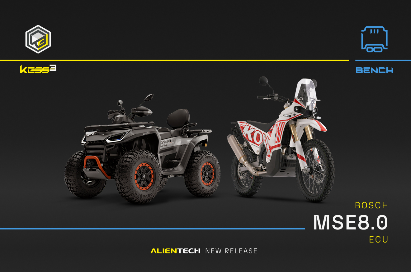 Neues BENCH-Protokoll für Bosch MSE8.0 ECUs – Motorräder und ATVs.