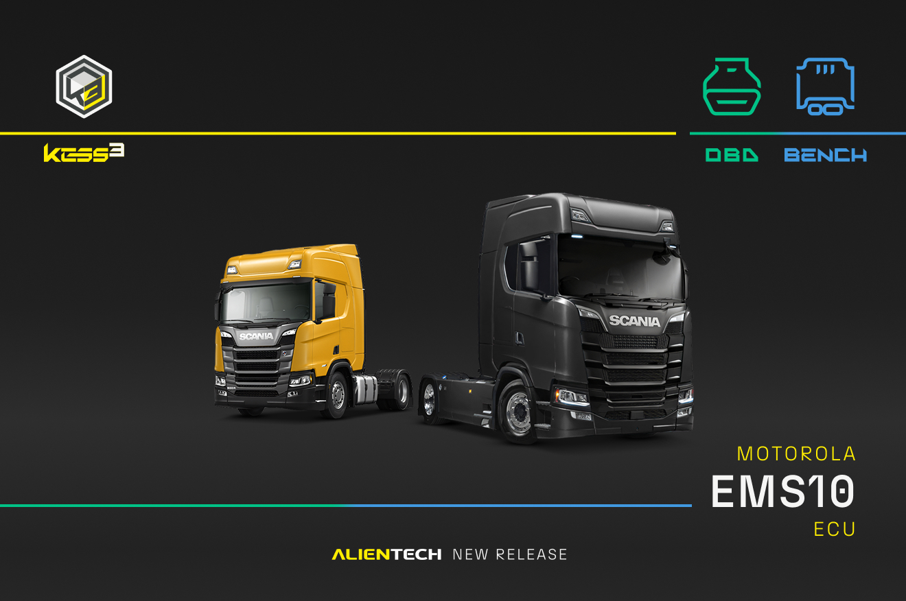Neue OBD- und BENCH-Protokolle für Motorola EMS 10 – Scania.